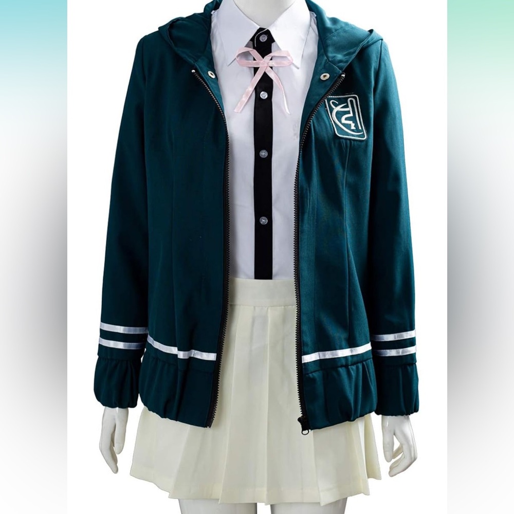 Danganronpa Chiaki Nanami Size Large Adult School Uniform Cosplay Costume Green